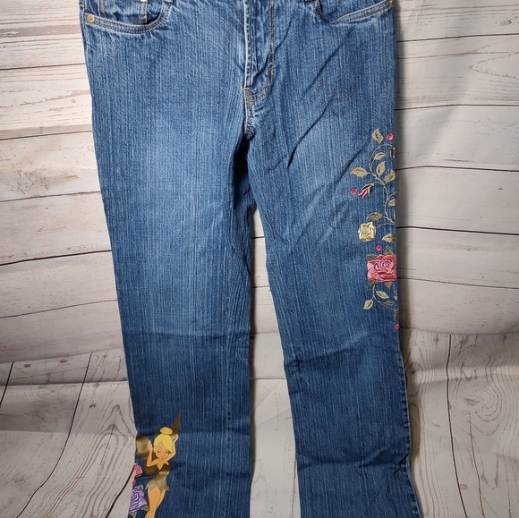 Disney Tinkerbell Midrise Bootcut Jeans Size 4 - Picture 3 of 10